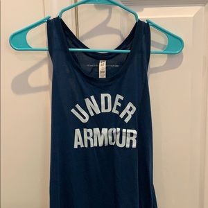 blue/teel under armour tank top